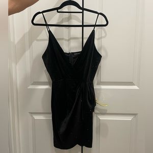 Black, sparkly mini dress